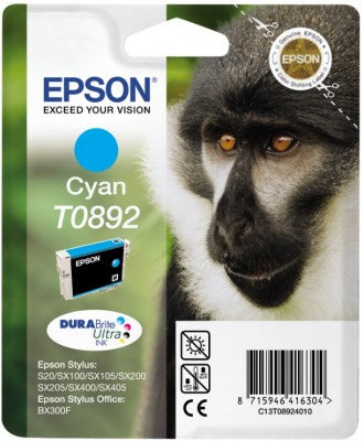 Epson T0892 Cyan Tintenpatrone (Original) – für Epson Stylus S20/S21, SX100/SX105/SX115 …