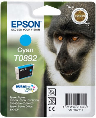 Epson T0892 Cyan Tintenpatrone (Original) – für Epson Stylus S20/S21, SX100/SX105/SX115 …