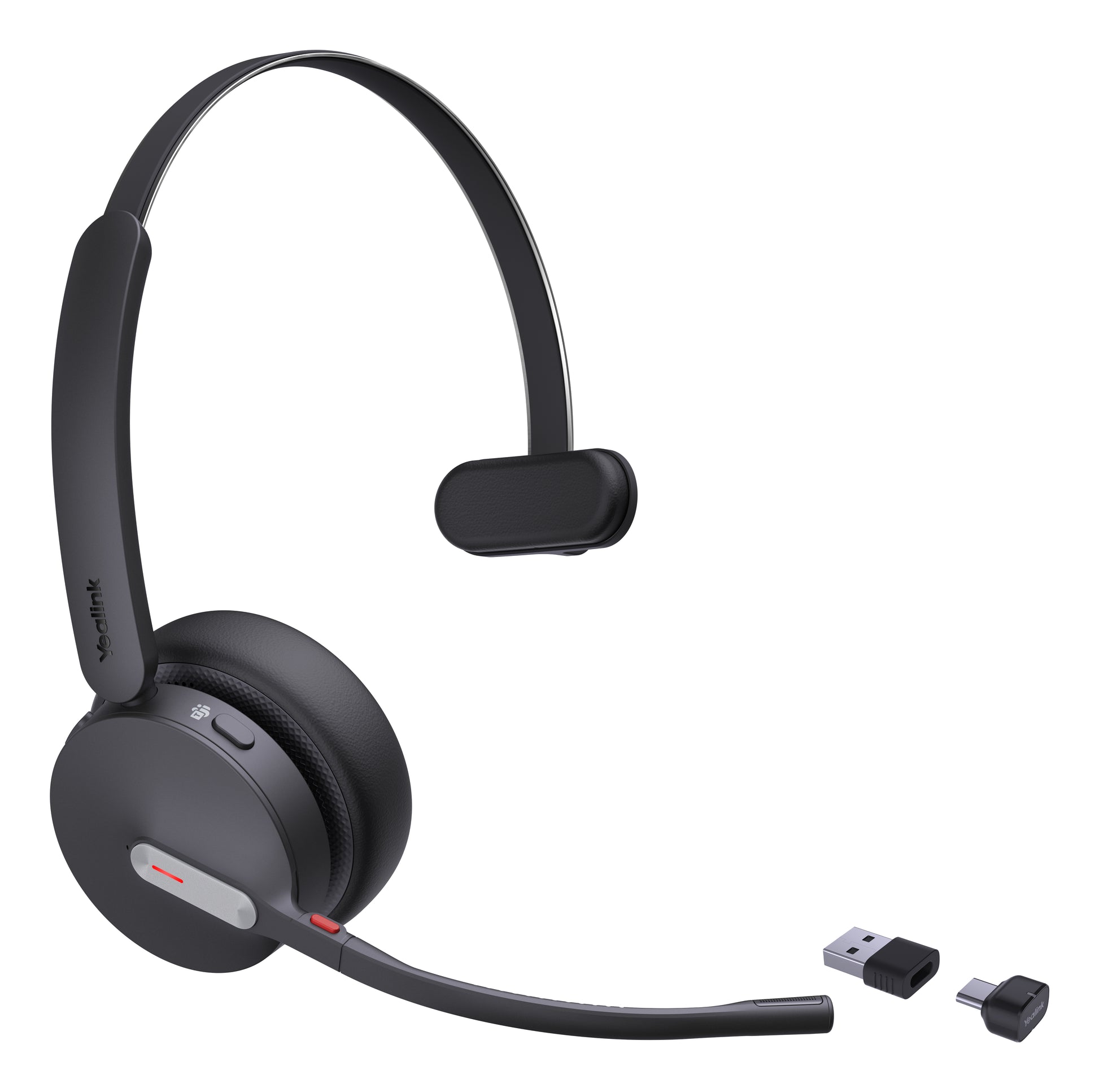 Yealink BH70 Mono – Mono Headset (On-Ear) – Bluetooth/USB-C, Boom-Mikrofon – Schwarz – bis 35 h