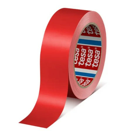 TESA Verpackungsklebeband, PVC, Rot – 19 mm × 66 m – 1 Stück