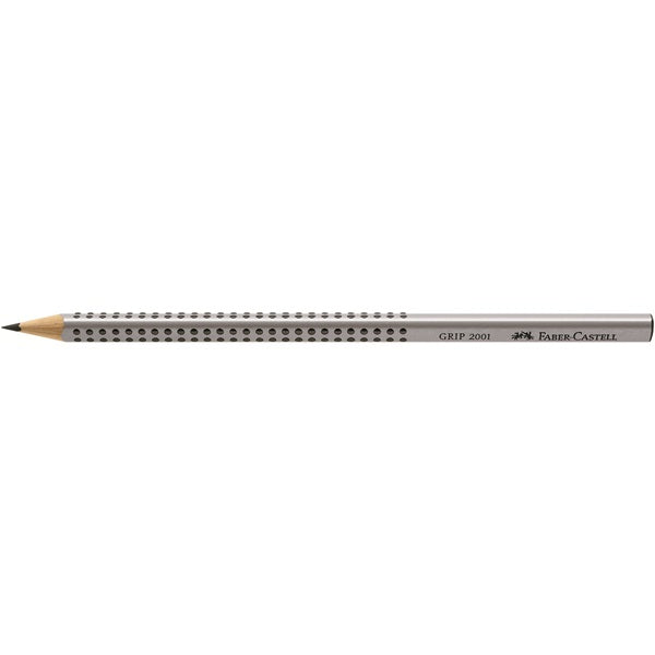 Faber-Castell Grip 2001 Bleistift, Dreikant, HB, Mine Ø 2 mm, Grau