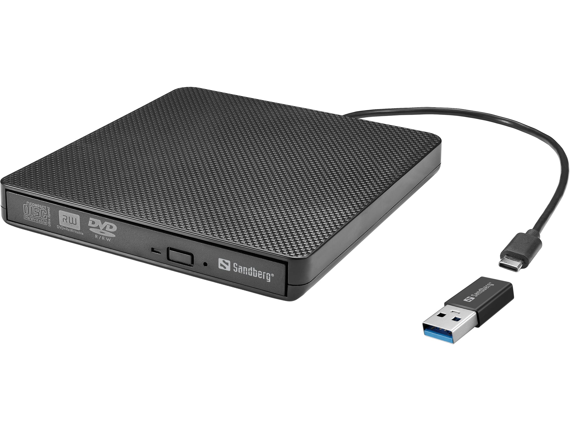 Sandberg USB-C/A DVD-Laufwerk – für Windows und macOS