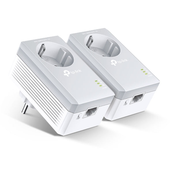 TP-Link TL-PA4010P Kit V5 – Powerline-Adapter-Set – 600 Mbit/s, 1× RJ-45, Durchgangssteckdose, 2er-Set