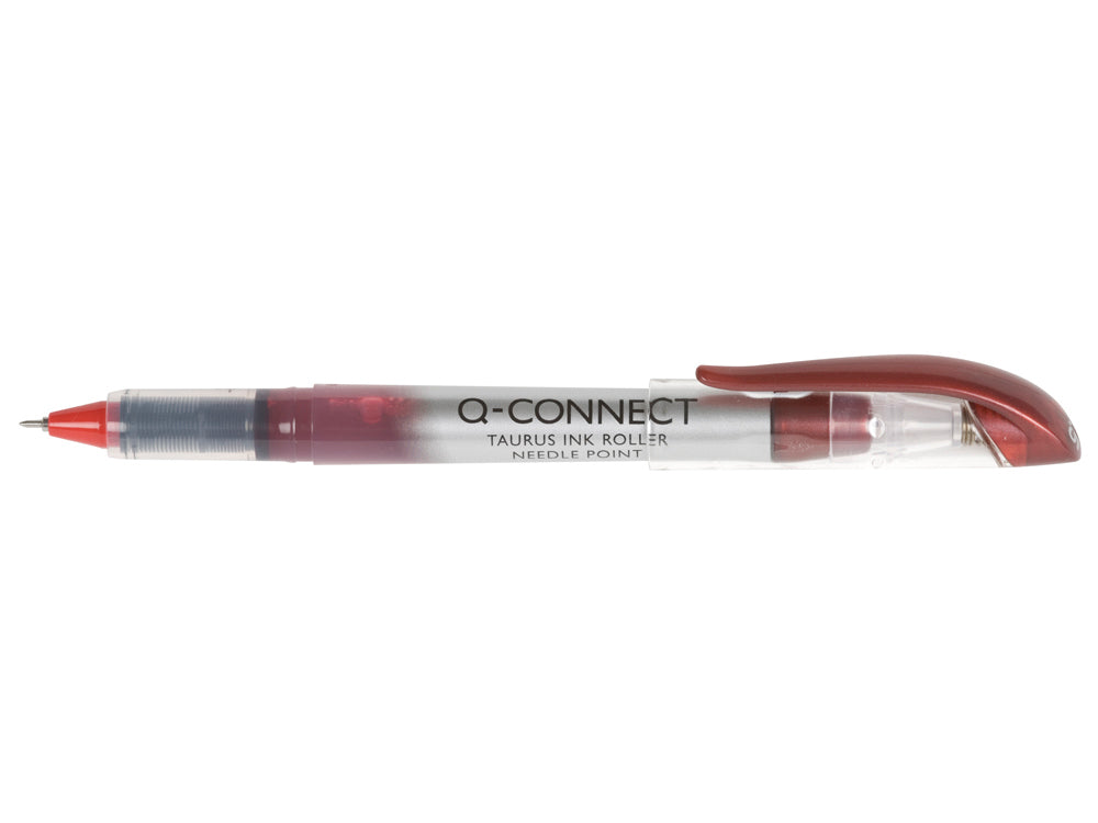 Q-CONNECT Taurus Needle – Tintenroller, mit Kappe, 0,3 mm, Rot