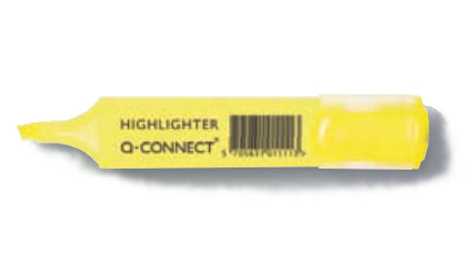 Q-CONNECT Textmarker Gelb – Keilspitze, 1–5 mm