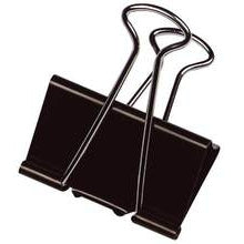 Q-CONNECT Büroklammern – Foldback-Clips – 32 × 13,8 mm – Metall – Schwarz – 10 Stück