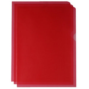 Q-CONNECT Sichtmappe A4 – Rot, Polypropylen, 120 µm, 100er-Pack