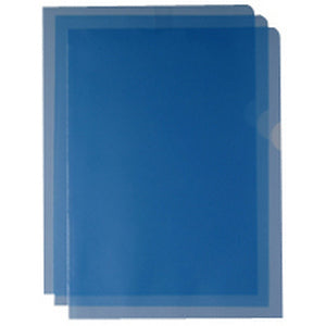 Q-CONNECT Sichtmappe A4 – Blau, Polypropylen, 120 µm, genarbt, blendfrei, 100er-Pack