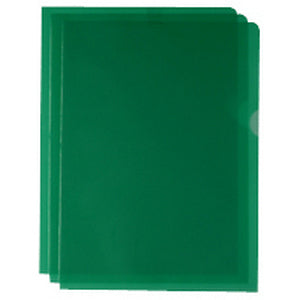 Q-CONNECT Sichtmappe A4 – 120 µm, grün, Kunststoff, genarbt, blendfrei, 100er-Pack