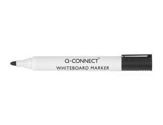 Q-CONNECT Whiteboard-Marker – Rundspitze 2 mm – Schwarz – trocken abwischbar