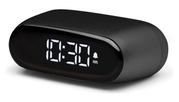 LEXON Digitalwecker – Snooze, USB, 6,5 × 4,5 × 2,5 cm, Schwarz