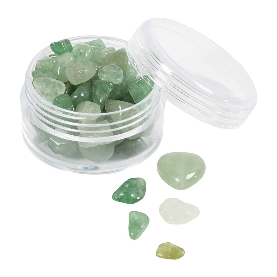 Creativ Company Perlenset, Aventurin – Grün – Ø 7 mm, Loch 1 mm – 60 Stk.