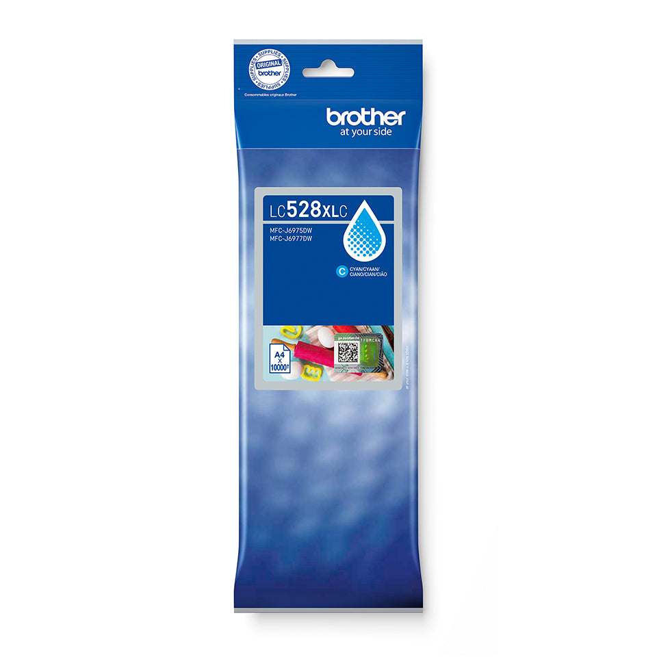 Brother LC528XLC Cyan Tintenpatrone (Original) – 10'000 Seiten – für MFC-J6560DW/6760DW/6960DW …