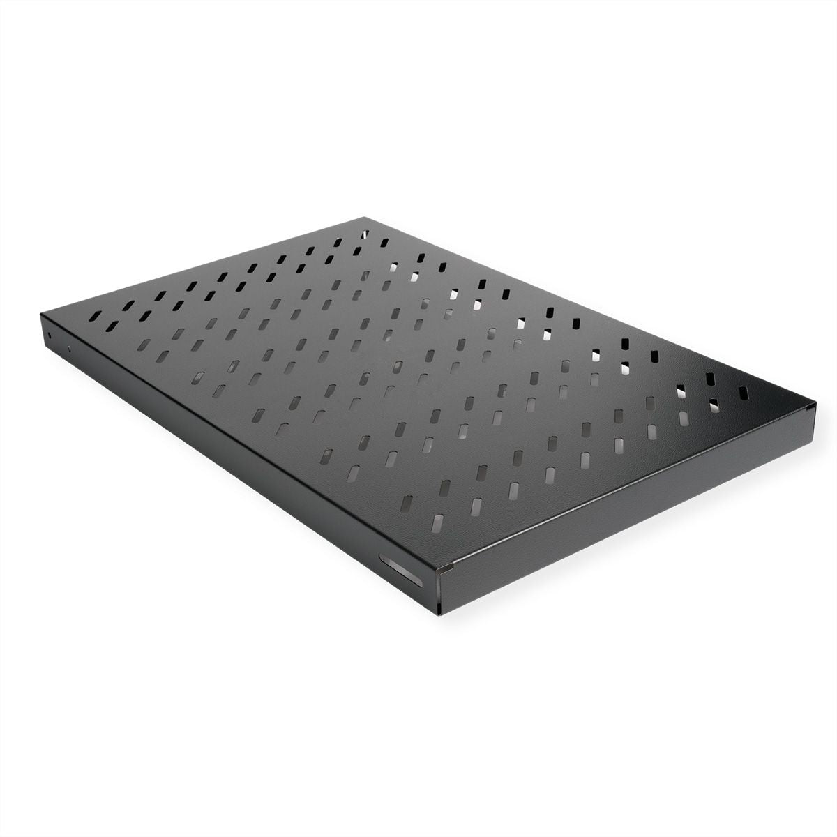ROLINE Rack-Regalboden 19" – Festeinbau – 1U – 485 × 700 × 44 mm – 50 kg – Schwarz – Stahl
