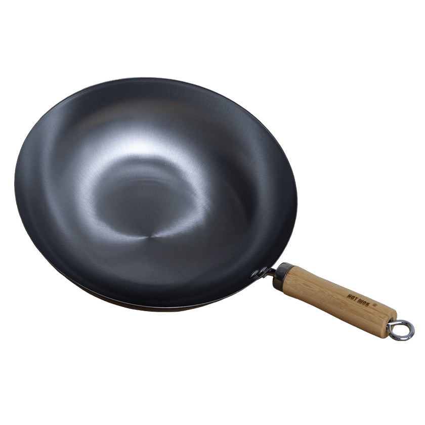 Hot Wok Fonduepfanne HW3731 – Ø 35 cm, Karbonstahl, Teflonbeschichtet, Schwarz