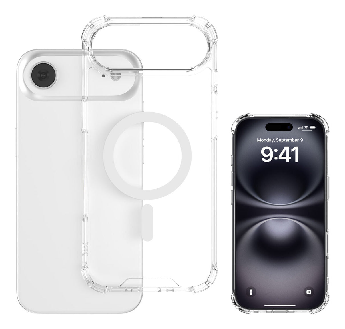 4smarts Ibiza Backcover – für Apple iPhone 17 Air, MagSafe, PC+TPU, Transparent