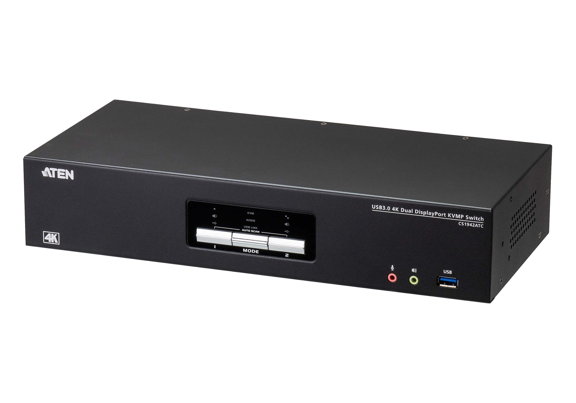 ATEN CS1942ATC KVM-Switch – 2× DP, 2× USB-A, 3,5 mm Audio, für ATC-Systeme