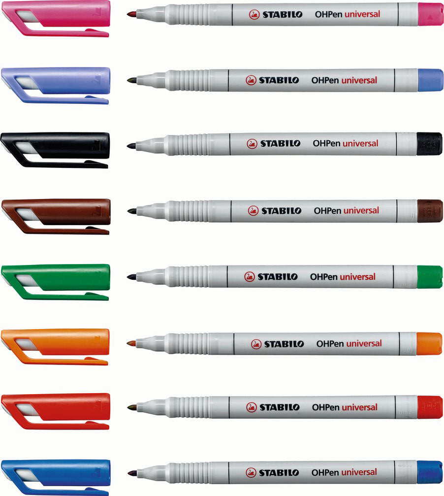 STABILO Non-Permanent-Marker – fein 0,7 mm – sortiert – 6er-Set – trocken abwischbar