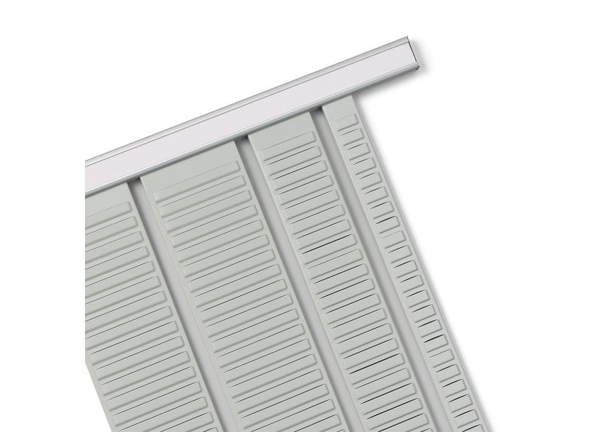 Nobo Wandleiste für T-Karten-System, Index 24, Aluminium, 772 × 13 mm, 2 Profile, Weiss