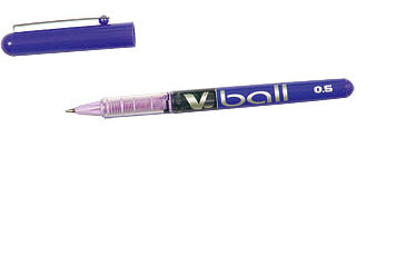 Pilot V-Ball – Tintenroller, mit Kappe, 0,3 mm, Violett, für Linkshänder