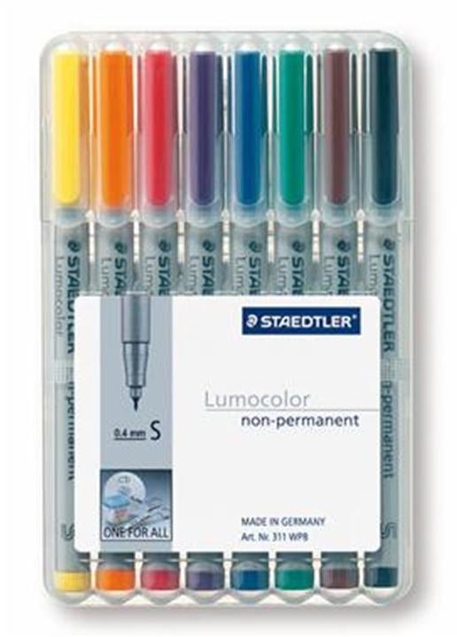 Staedtler Non-Permanent-Marker Lumocolor – superfein 0,4 mm – sortiert – 8er-Set – nachfüllbar