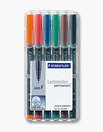 Staedtler Permanent Marker – sortiert, 6er Pack