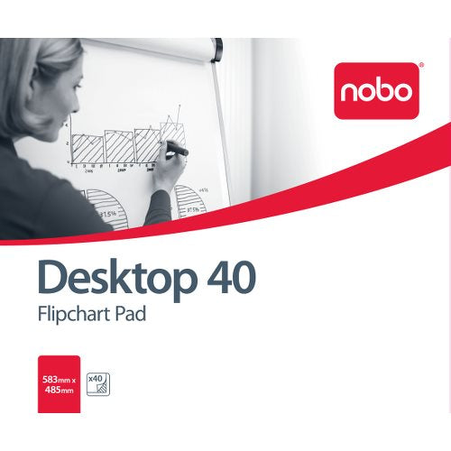 Nobo Flipchartblock Blanko – 58 × 48,5 cm, 40 Blatt, 70 g/m²