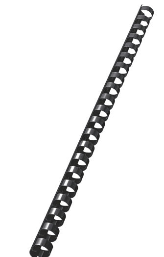 Leitz CombBind Plastikbinderücken – A4 – Ø 12 mm – 21 Ringe – bis 95 Blatt, Schwarz – 100 Stk.
