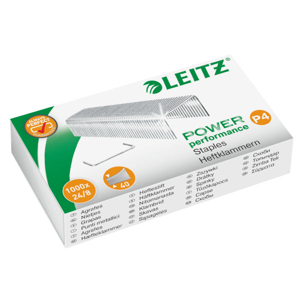 Leitz Heftklammern 24/8 – 8 mm – verzinkt, silber – 1000 Stk.