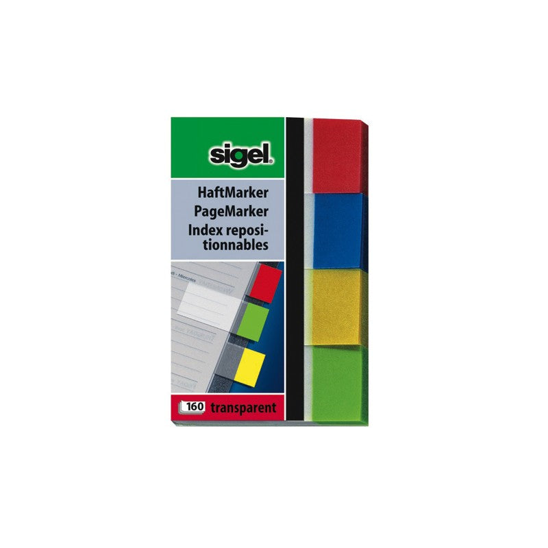 Sigel Seitenmarker – 20×50 mm – sortiert, 4×40 Stück