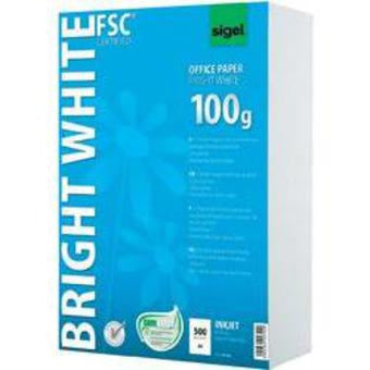 Sigel Inkjetpapier – A4, 100 g/m², Weiss – für Inkjet – FSC – 500 Blatt