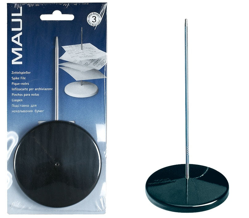 MAUL Zettelbox – Metall (Edelstahl), schwarz, Ø 85 × 170 mm, 1 Stück