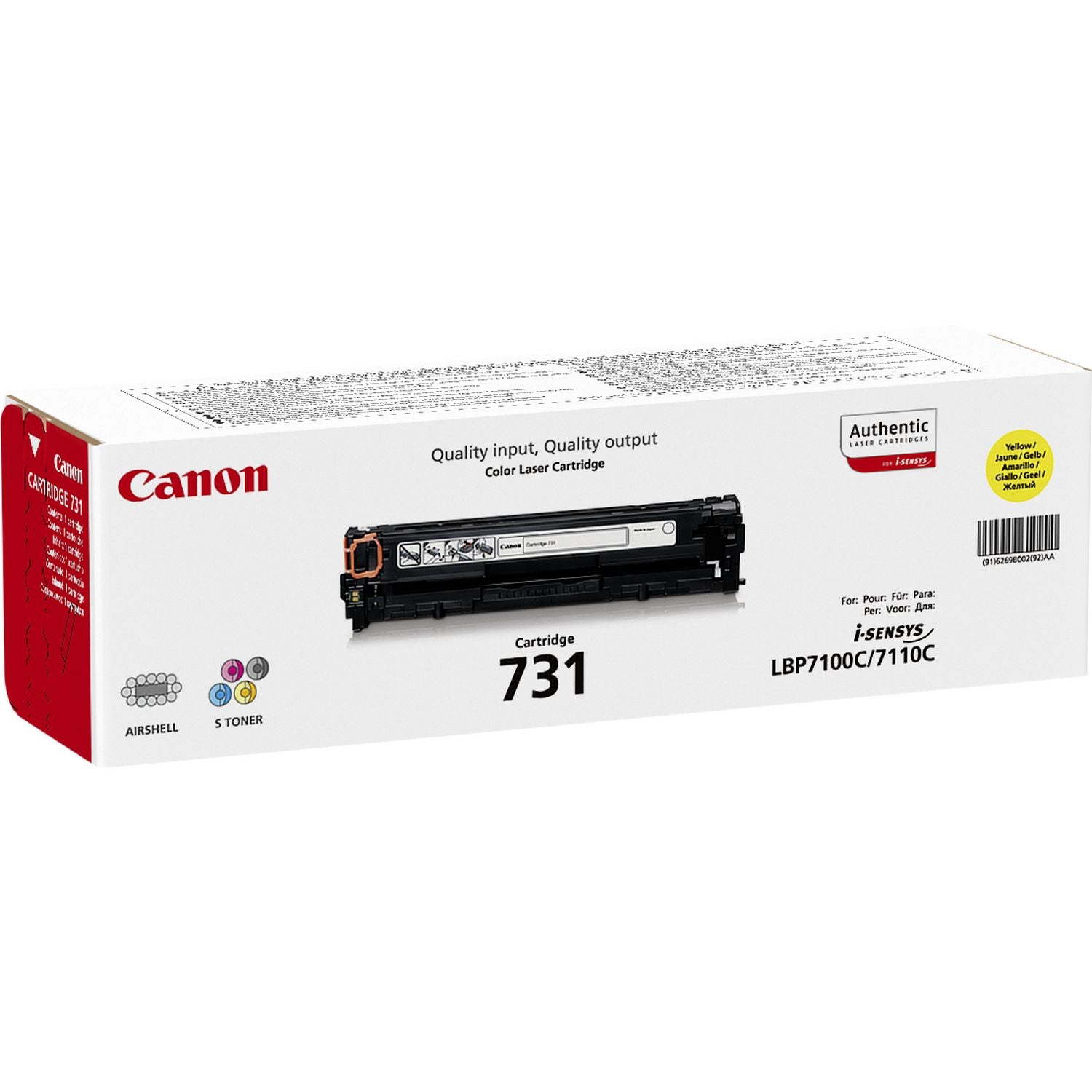 Canon Toner 731 – Gelb, 1500 Seiten