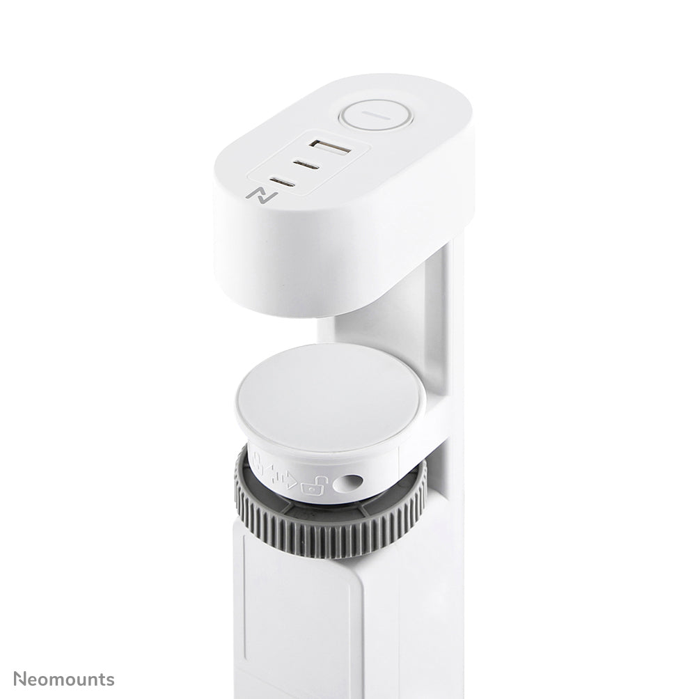 Neomounts DS22-840WH6 – Tischsteckdose, 3×230 V, 2× USB-A, 2× USB-C (Power Delivery), 1,4 m, Weiss
