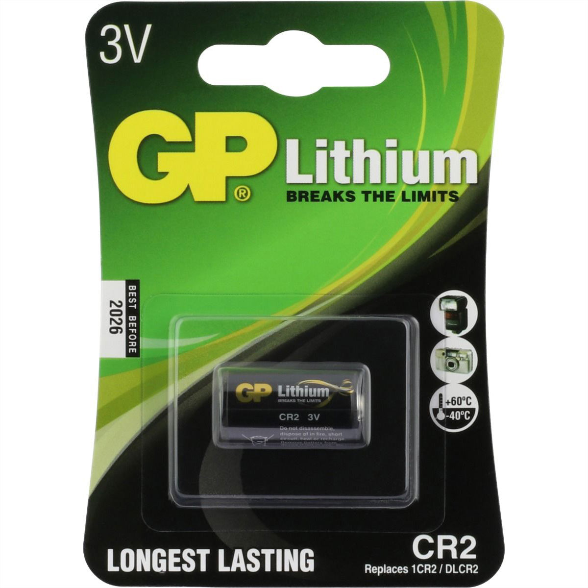 GP Batteries CR2 Batterie, Lithium, 3 V – 1 Stk.