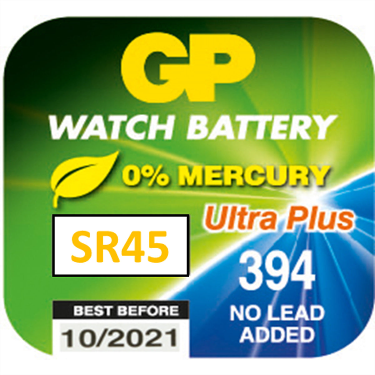 GP Batteries Knopfzelle SR936SW (394), Silberoxid, 1,55 V – 1 Stk.