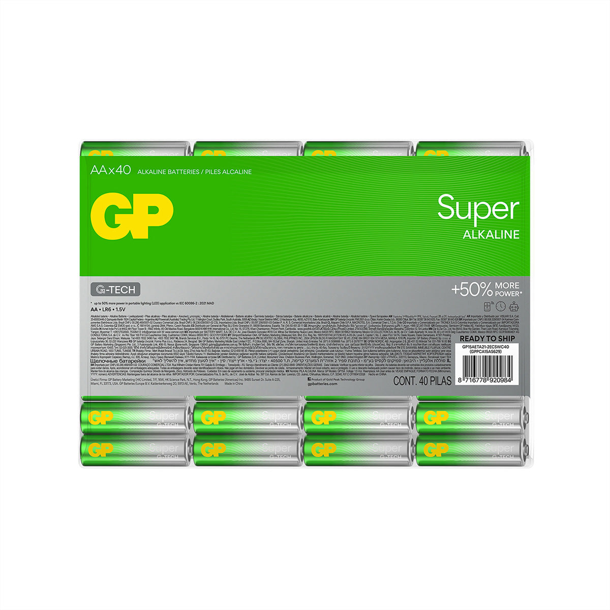 GP Batteries AA Batterien, Alkaline, 1,5 V – 40 Stk.