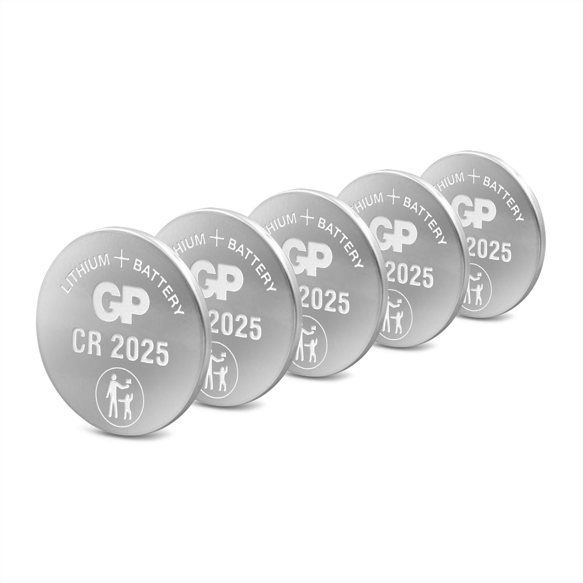 GP Batteries Knopfzellen CR2025, Lithium, 3 V – 5 Stk.