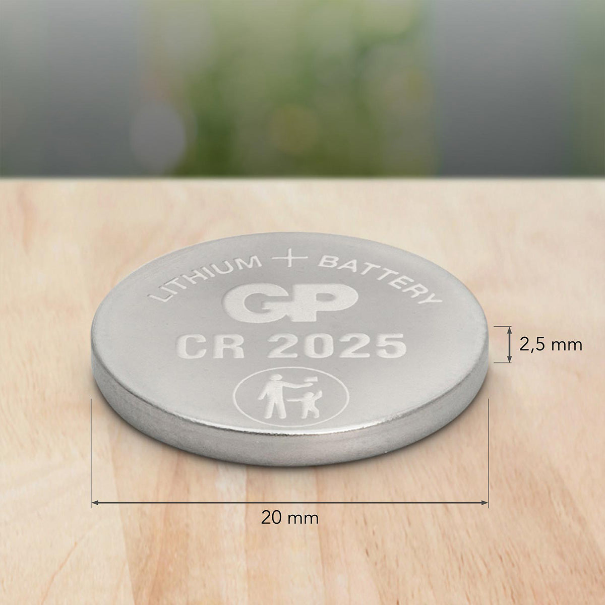 GP Batteries Knopfzellen CR2025, Lithium, 3 V – 5 Stk.