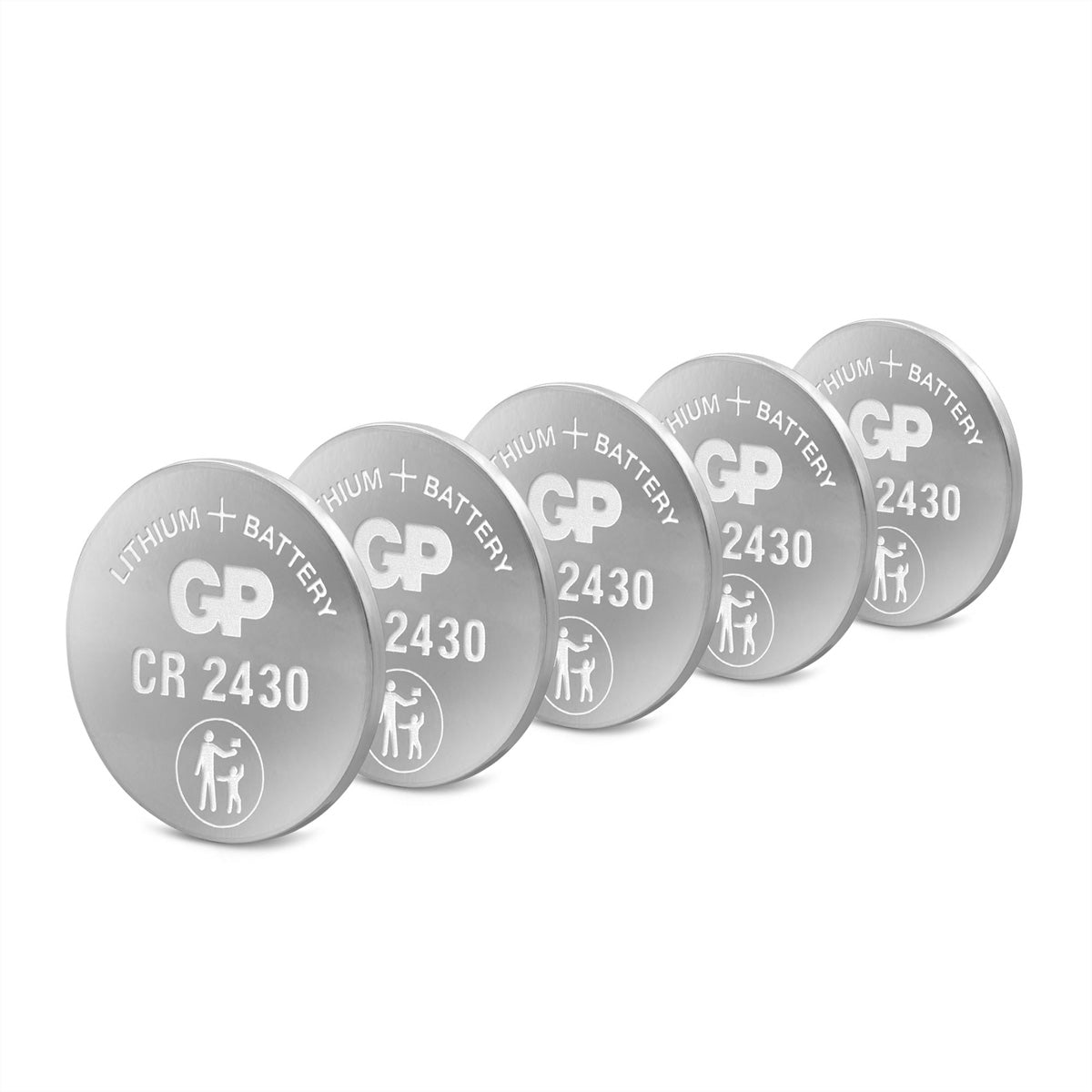 GP Batteries Knopfzellen CR2430, Lithium, 3 V – 5 Stk.
