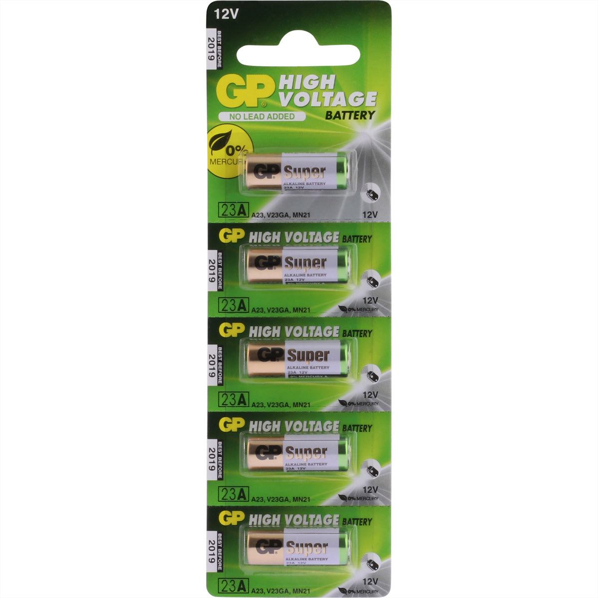 GP Batteries A23 Batterien – Alkaline, 12 V – 5 Stk.