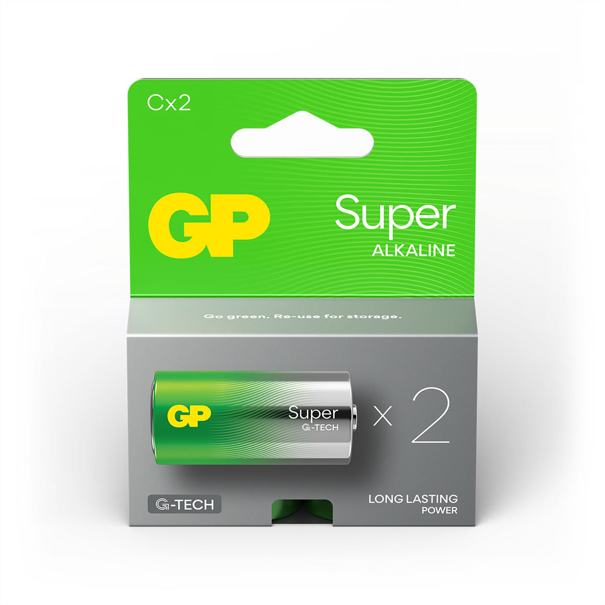 GP Batteries C Batterien, Alkaline, 1,5 V – 2 Stk.
