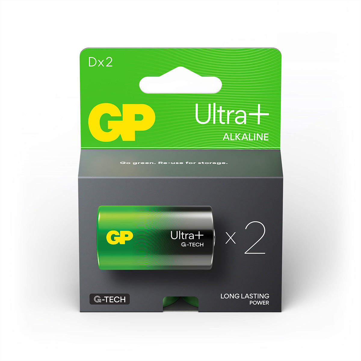 GP Batteries D Batterien, Alkaline, 1,5 V – 2 Stk.