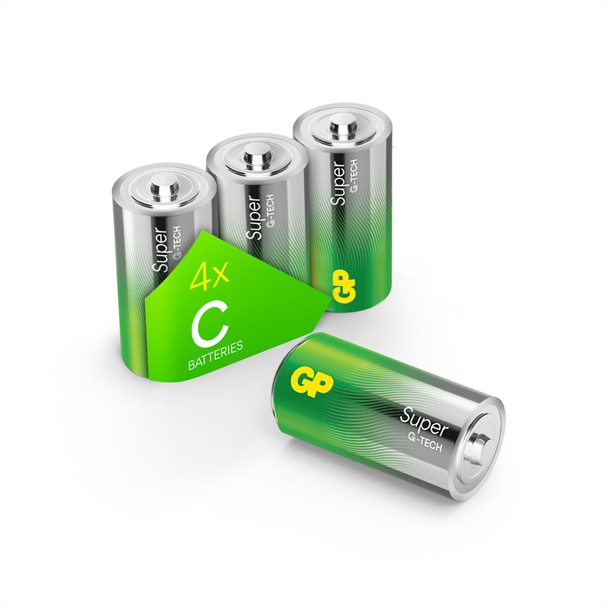 GP Batteries C Batterien, Alkaline, 1,5 V – 4 Stk.
