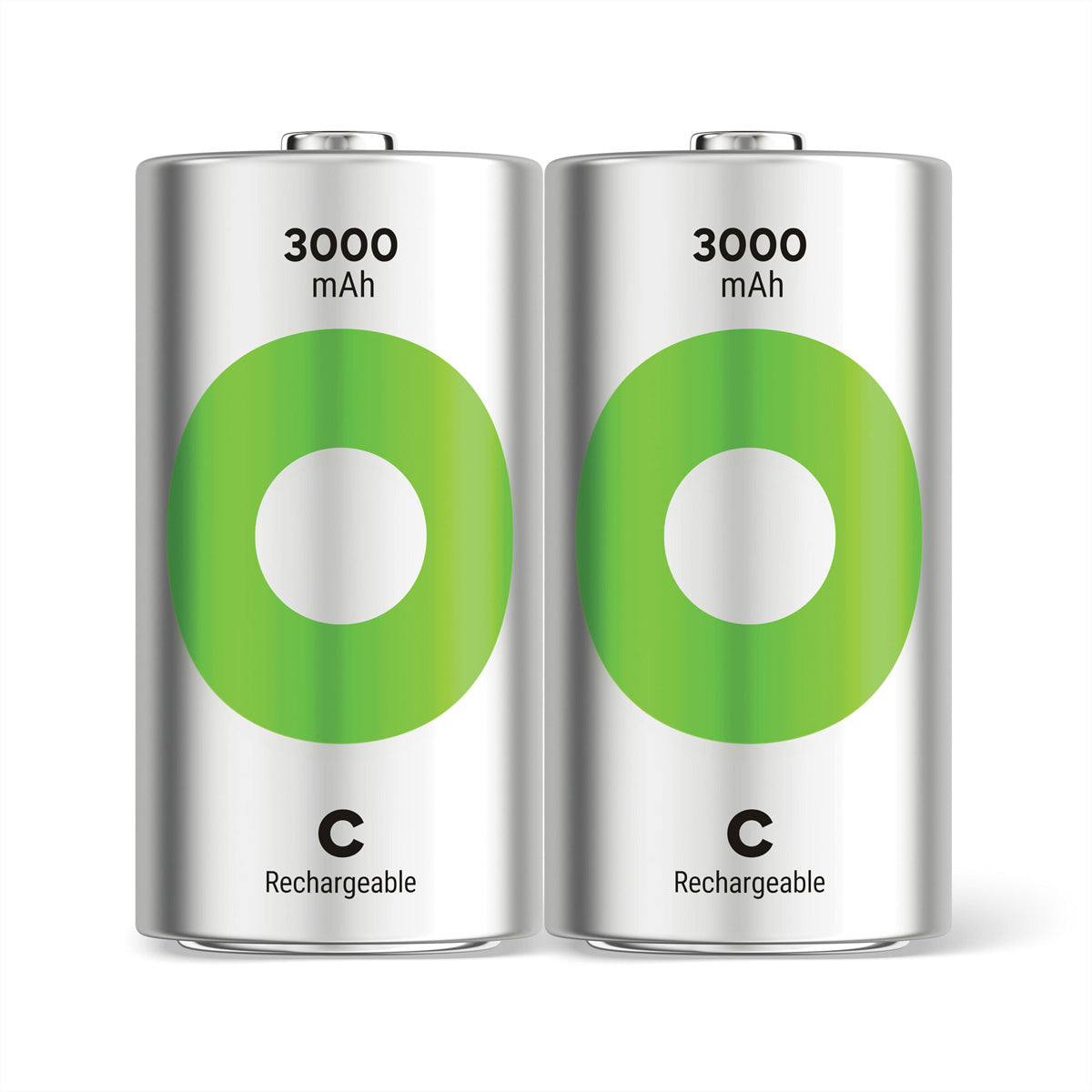 GP Batteries C Akkus, NiMH, 3000 mAh, 1,2 V – 2 Stk.