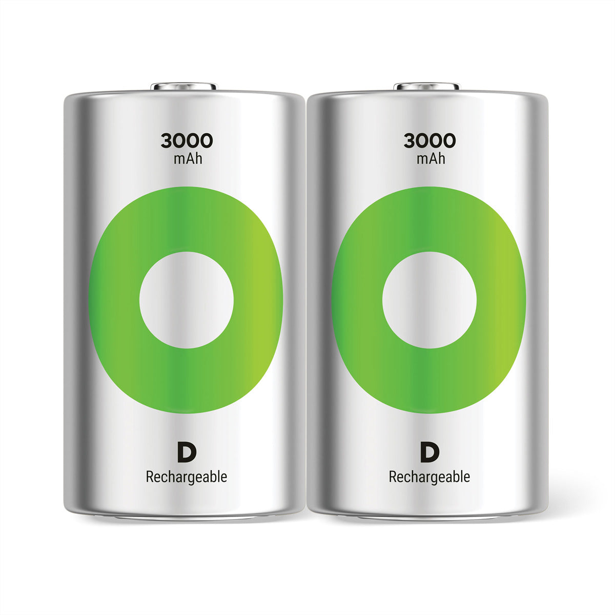 GP Batteries D Akkus, NiMH, 3000 mAh, 1,2 V – 2 Stk.