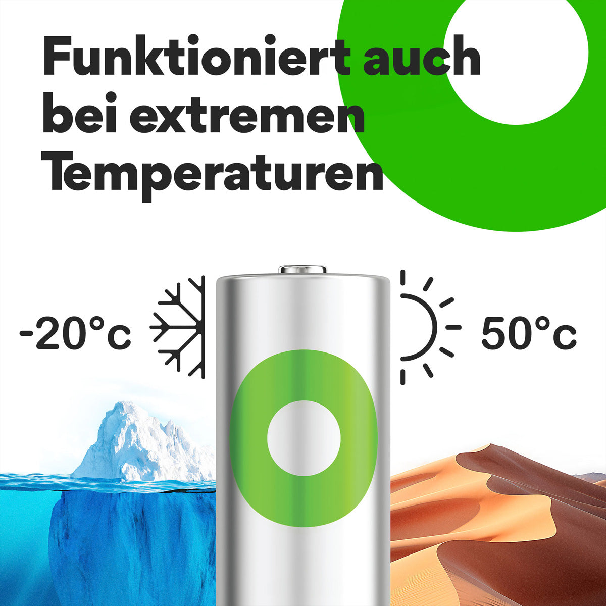 GP Batteries D Akkus, NiMH, 3000 mAh, 1,2 V – 2 Stk.