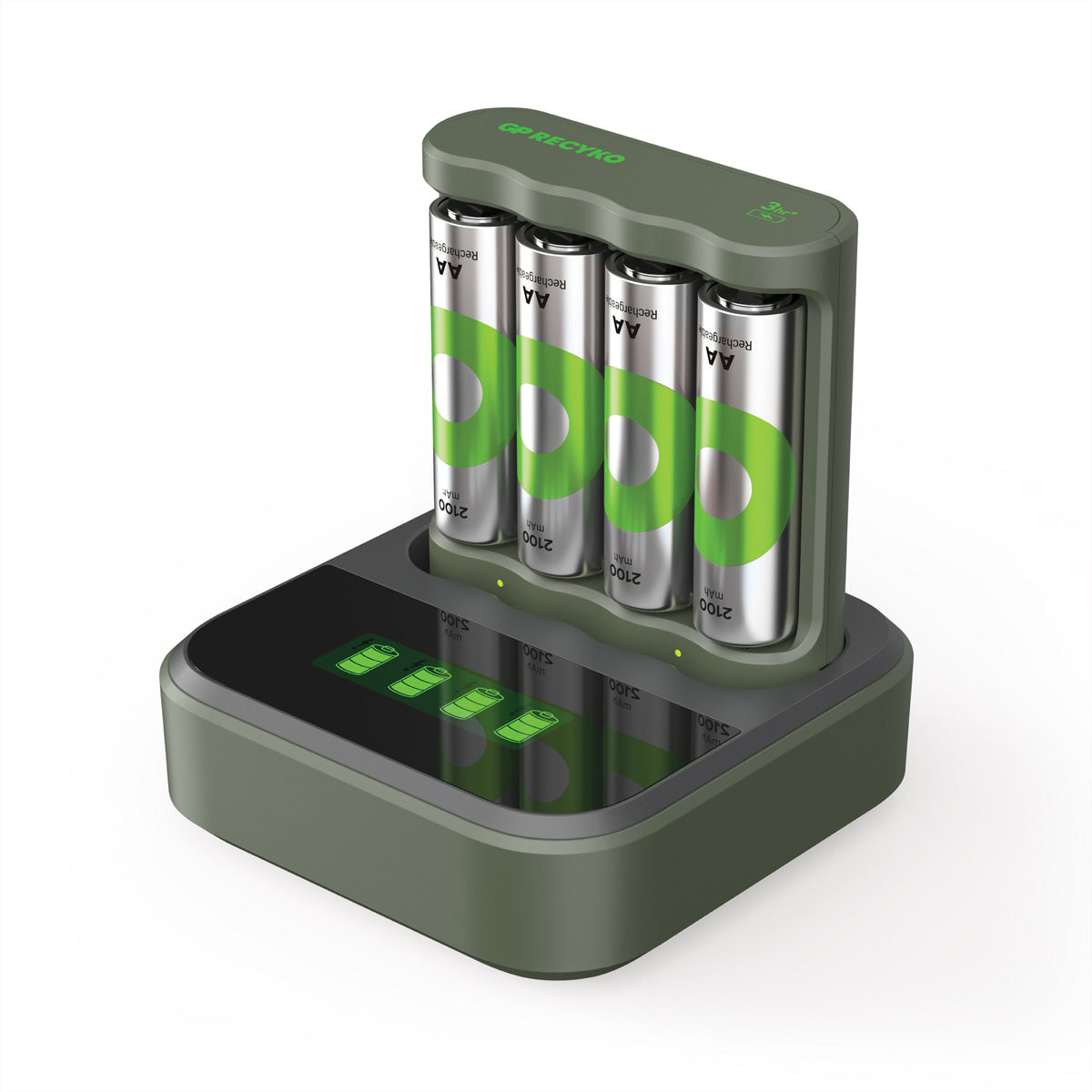 GP Batteries B421 Batterieladegerät 4× – für AA – inkl. 4× AA 2100 mAh