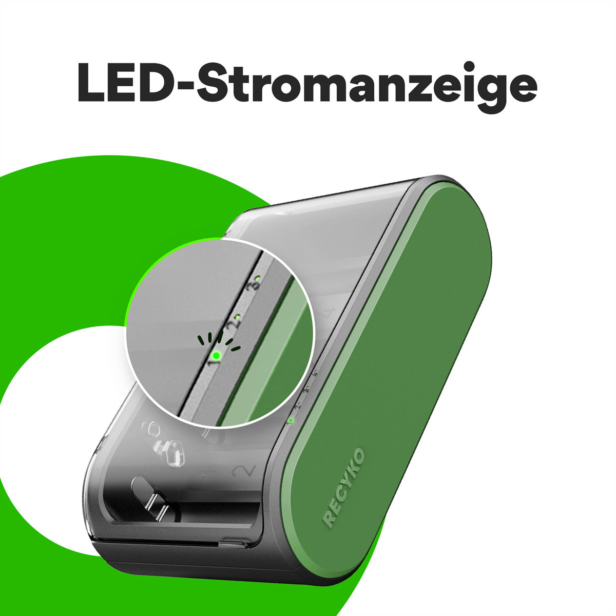 GP Batteries B631 Batterieladegerät 6× – für NiMH-Akkus (AA, AAA, C u. a.) – USB 5 V/2 A, Schwarz