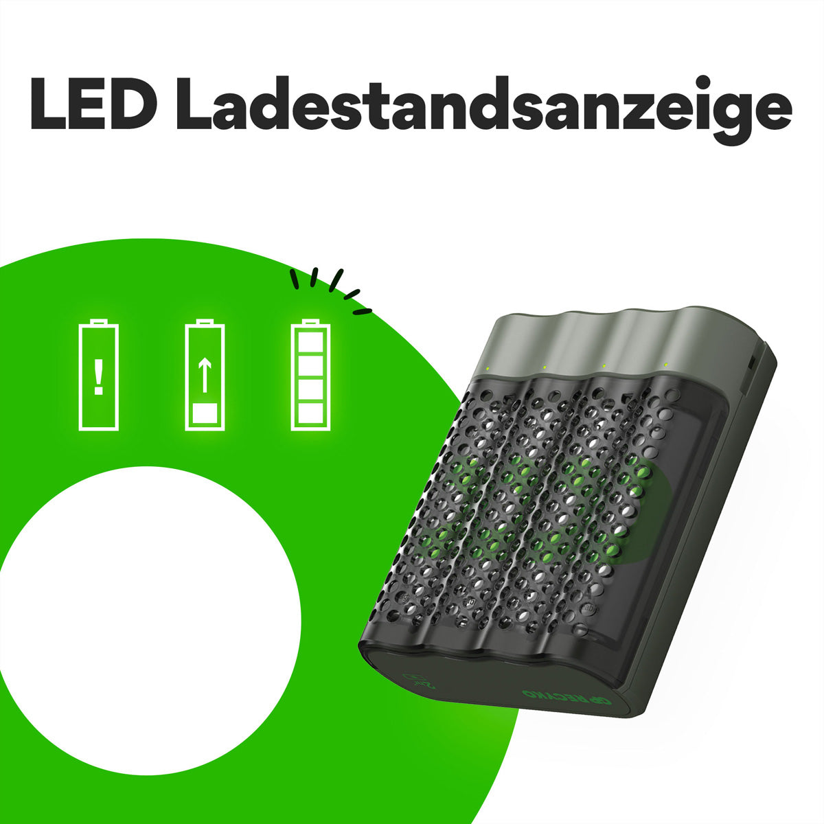 GP Batteries M451 Batterieladegerät 4× – für AA/AAA (NiMH) – inkl. 4× AA 2600 mAh